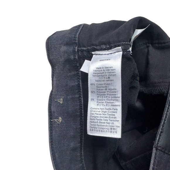 Madewell Jeans 10" High Rise Skinny Womens Size 27 Button Fly Stretch Black Wash - Picture 10 of 11